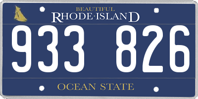 RI license plate 933826