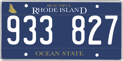 RI license plate 933827