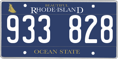 RI license plate 933828