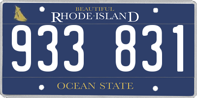 RI license plate 933831