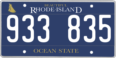 RI license plate 933835