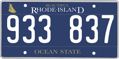 RI license plate 933837