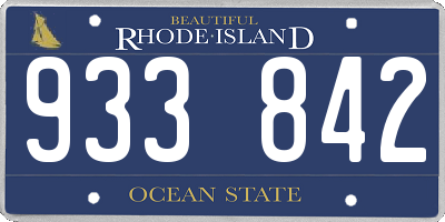 RI license plate 933842