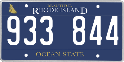 RI license plate 933844