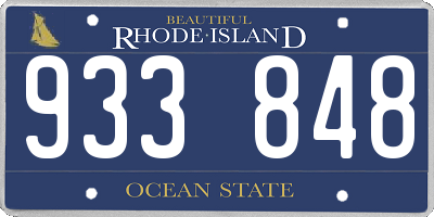 RI license plate 933848