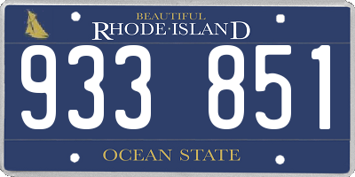 RI license plate 933851