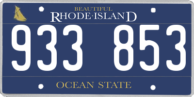 RI license plate 933853