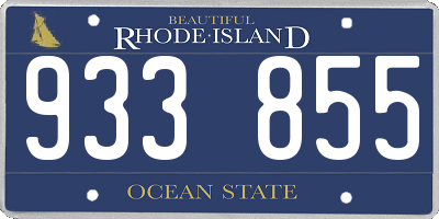 RI license plate 933855