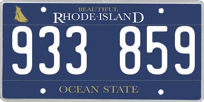 RI license plate 933859