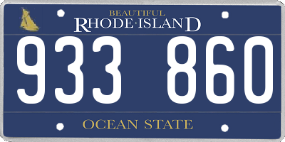 RI license plate 933860