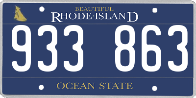 RI license plate 933863