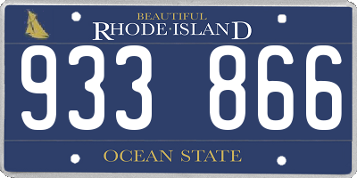 RI license plate 933866
