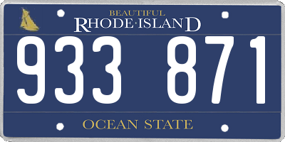 RI license plate 933871