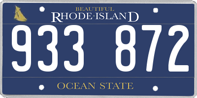 RI license plate 933872