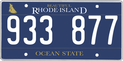 RI license plate 933877