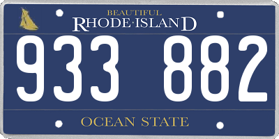 RI license plate 933882