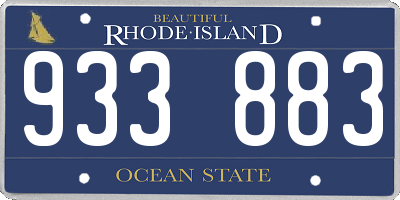 RI license plate 933883