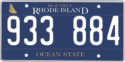 RI license plate 933884