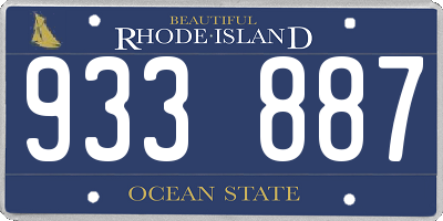 RI license plate 933887