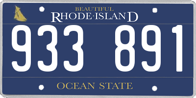 RI license plate 933891