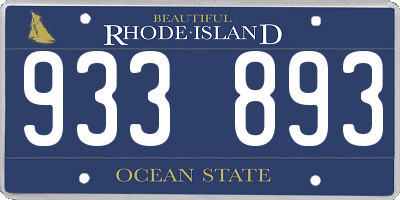 RI license plate 933893