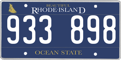 RI license plate 933898
