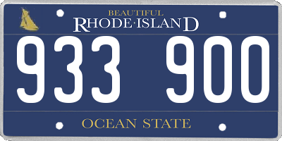 RI license plate 933900
