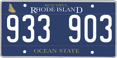 RI license plate 933903