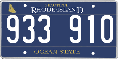 RI license plate 933910