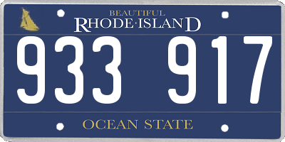 RI license plate 933917