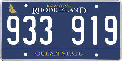RI license plate 933919