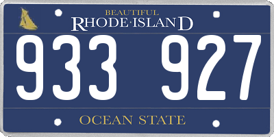 RI license plate 933927
