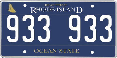 RI license plate 933933