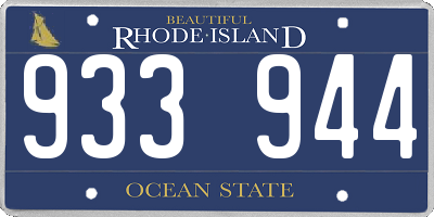 RI license plate 933944