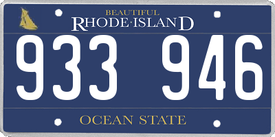 RI license plate 933946