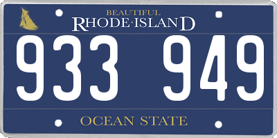 RI license plate 933949