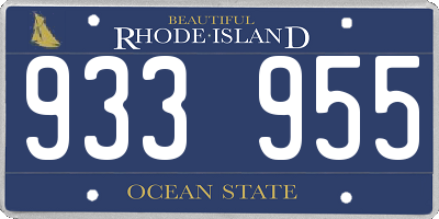 RI license plate 933955