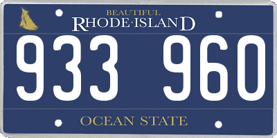 RI license plate 933960