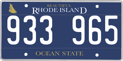 RI license plate 933965