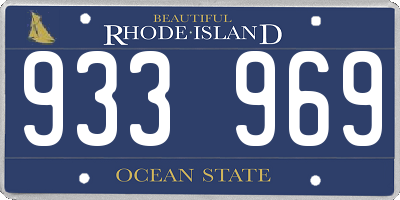 RI license plate 933969