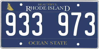 RI license plate 933973