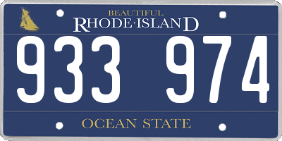 RI license plate 933974