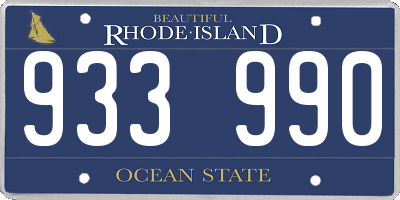 RI license plate 933990