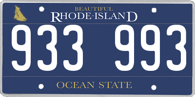 RI license plate 933993