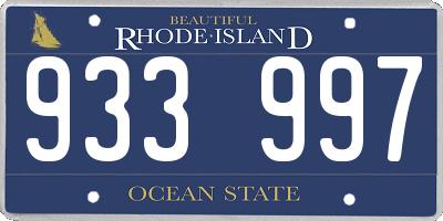 RI license plate 933997