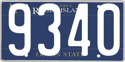 RI license plate 9340