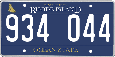 RI license plate 934044