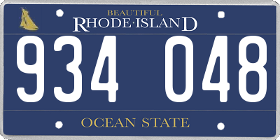 RI license plate 934048