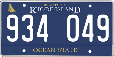 RI license plate 934049