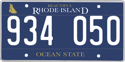 RI license plate 934050